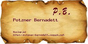 Potzner Bernadett névjegykártya